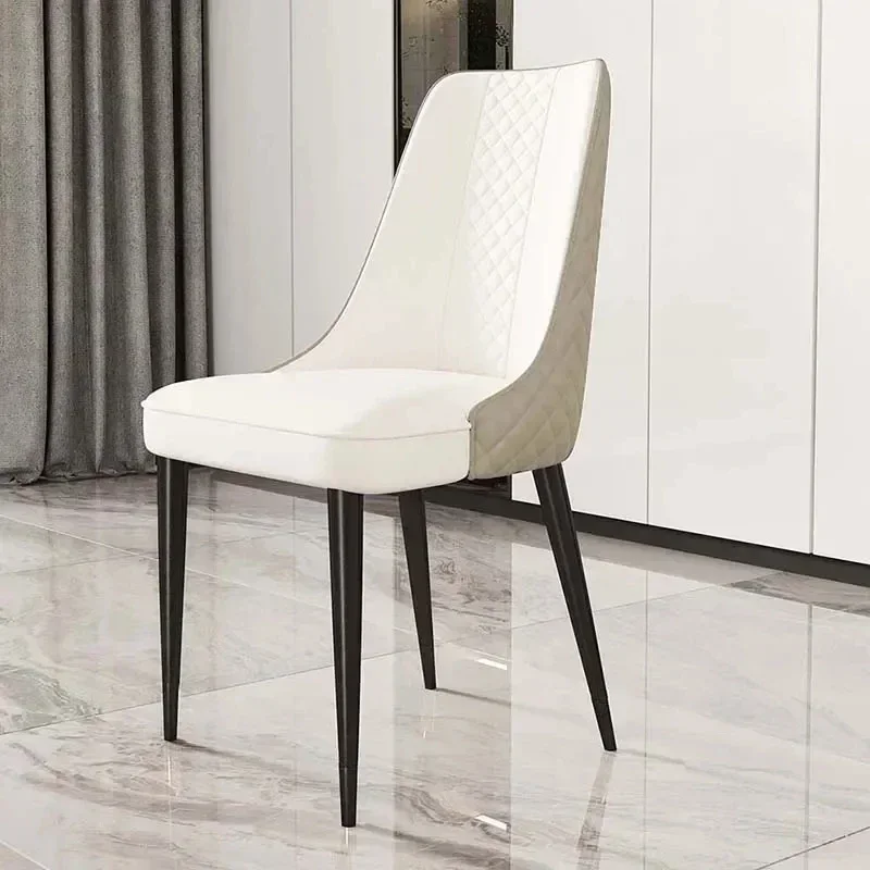 Nordic Dining Chairs Modern Leather Comfortable Minimalist Unique Accent Chair Balcony Muebles De La Sala Home Furniture