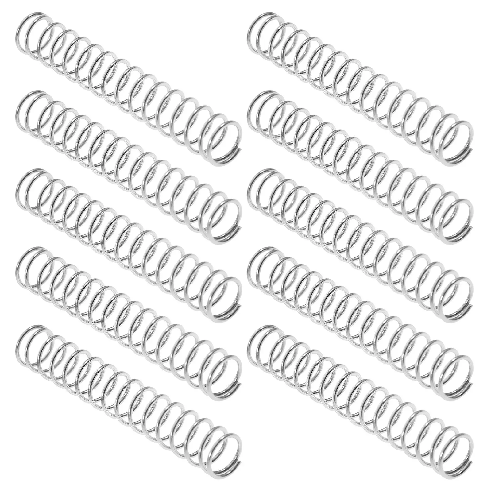 10pcs Compression Spring 0.8Mm Stainless Steel Smooth Durable Mechanical Springs For Diy Home Repairs Tools Hardware