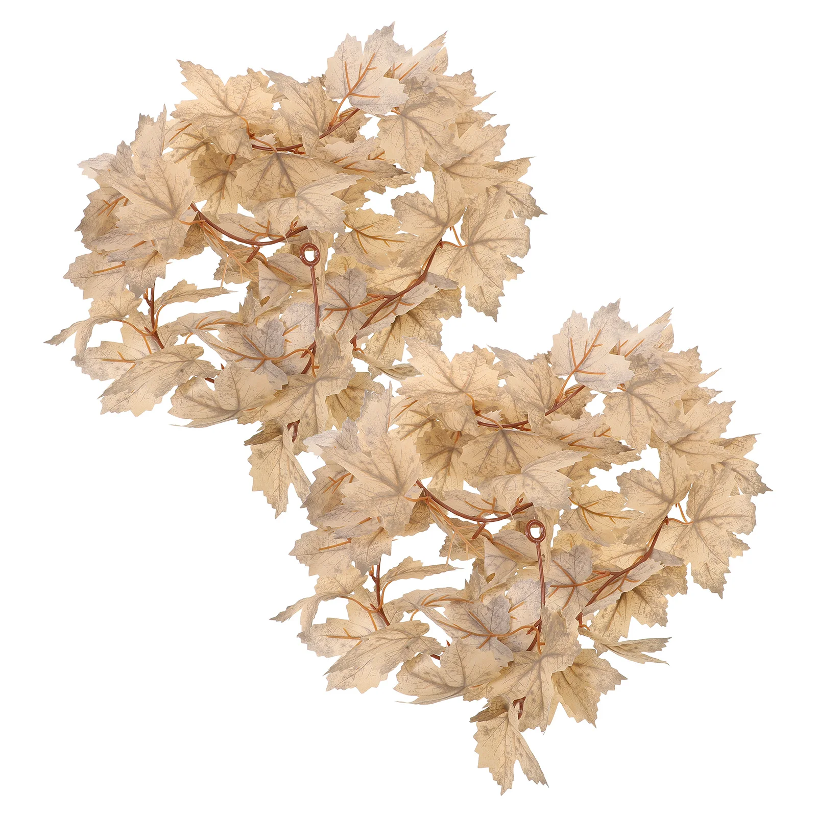 

Simulated Maple Leaf Rattan Decor Fall Artificial Autumn Leaves Light Grey Silk Flower Garland