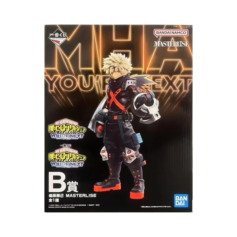 Bandai Ichbankuji Prize B Bakugou Katsuki Masterlise 24Cm My Hero Academia You're Next Aniem Original Action Figure Model Toy