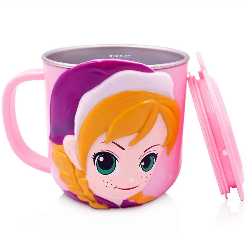 오리지널 디즈니 미키 미니 마우스 냉동 스티치 316 스테인레스 컵 머그컵 뚜껑 포함 오리지널 픽사 몬스터 설리 마이크