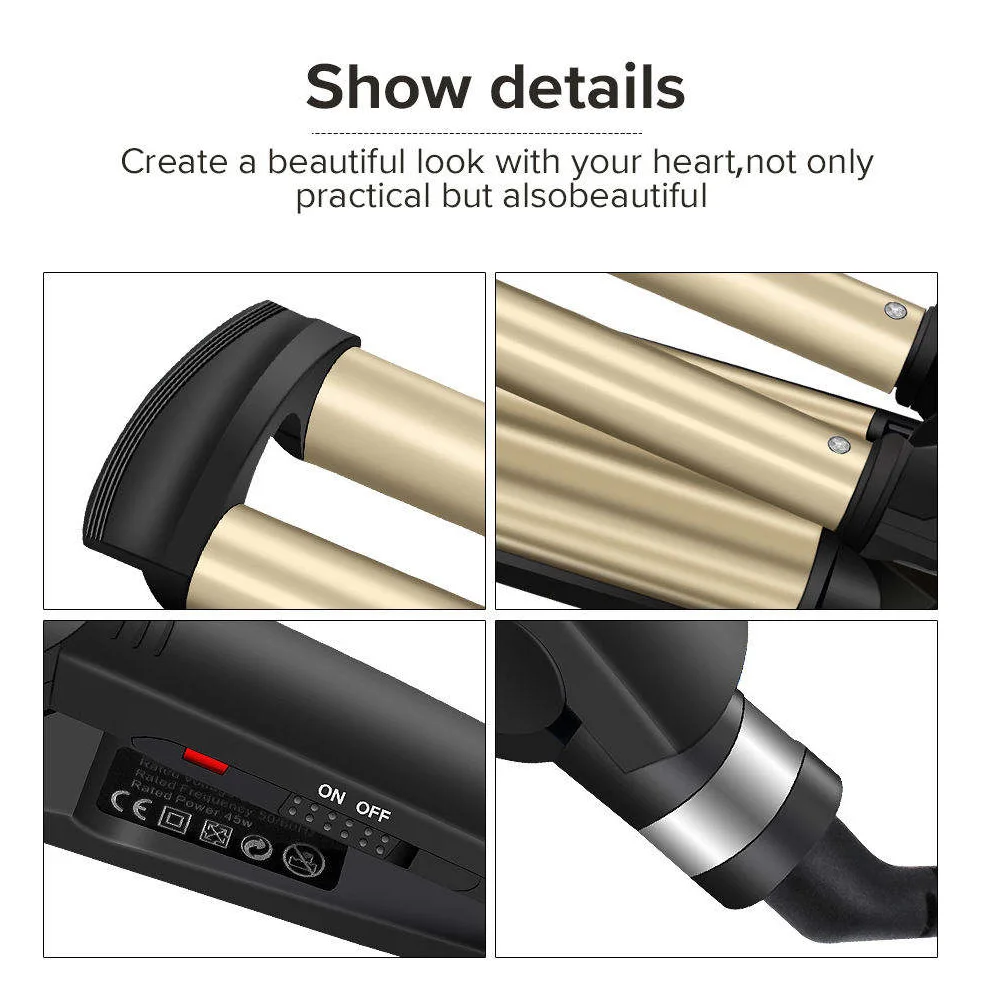 Factory High Quality Private Label Iron Professional Portable Electric Straightener and Curler 2 in 1 Hair Iron