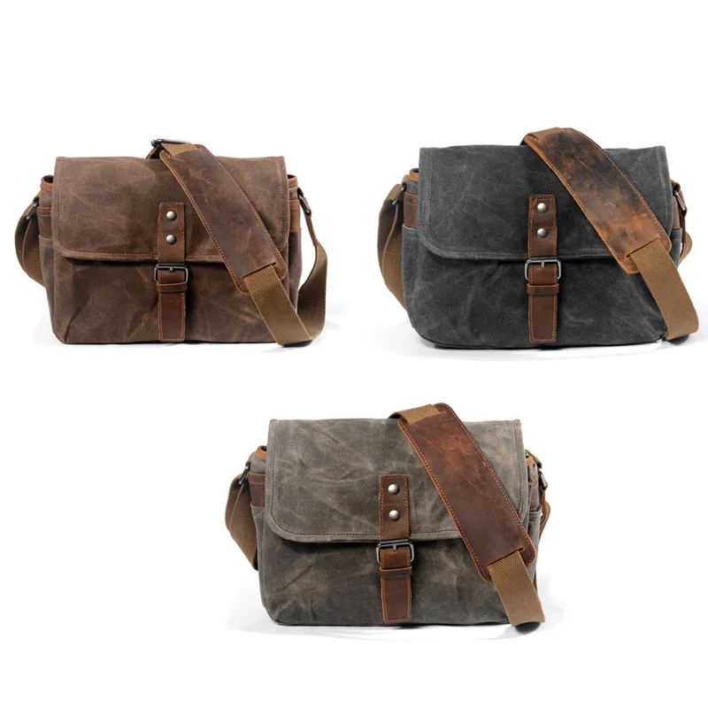 

Водонепроницаемая сумка в стиле ретро для фотоаппарата, парусиновый Однолямочный мини-мессенджер для цифровой зеркальной камеры, для Sony, Nikon, Canon