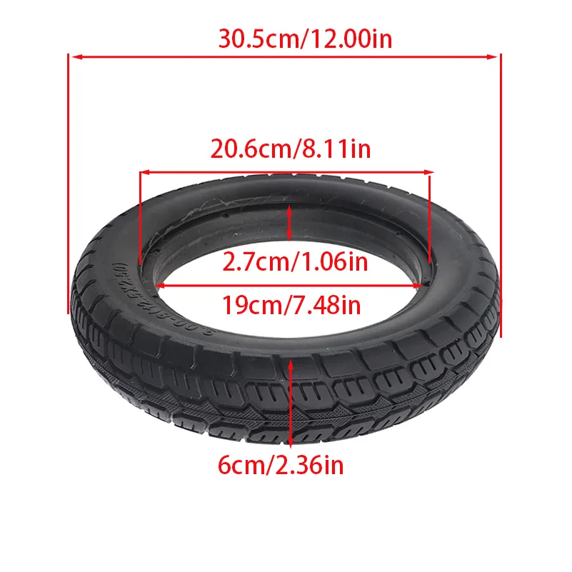 Hot3.00-8 Tyre 12.5x2.50 Solid Tire for Mini Electric scooter Vehicles 12 1/2X2 1/4 62-203