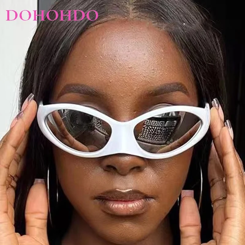 

DOHOHDO New Y2K Sports Punk Sunglasses Women Trendy Brand Designer Goggle Men Sun Glasses Eyeglasses UV400 Fashion Eyewear Lady