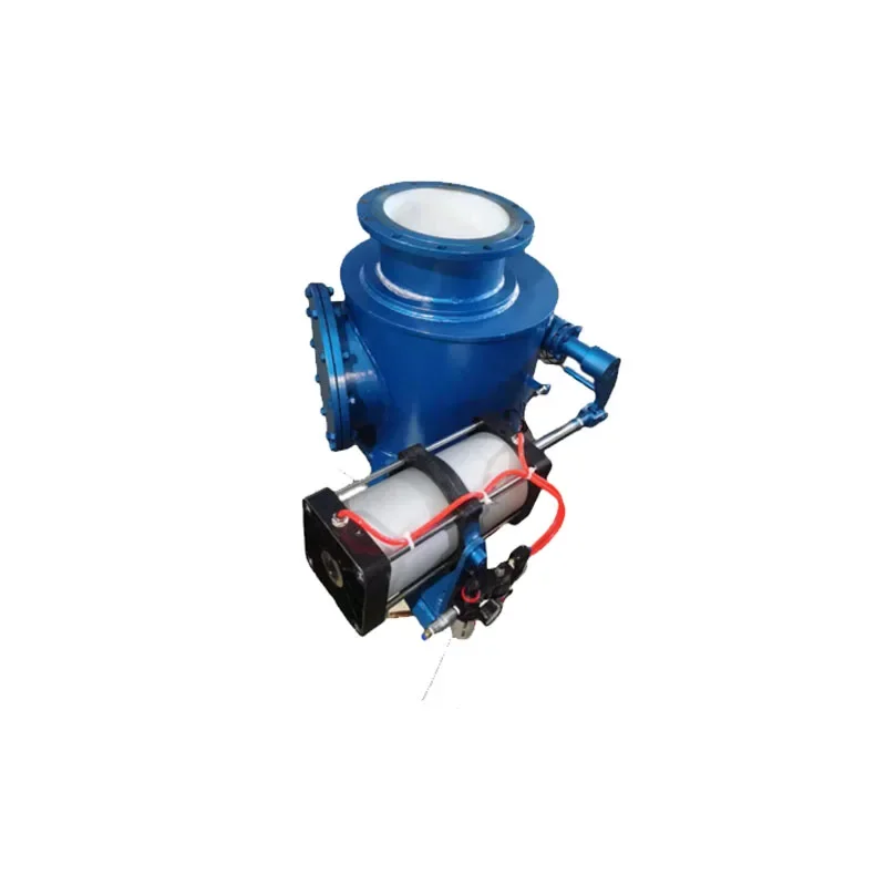 Pneumatic bell valve for ash discharge valve