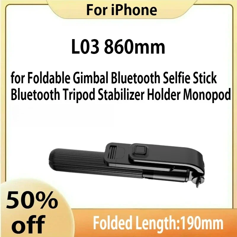 

Selfieshow L03 860mm Foldable Gimbal Bluetooth Selfie Stick Bluetooth Tripod Stabilizer Holder Monopod for iPhone Samsung Xiaomi