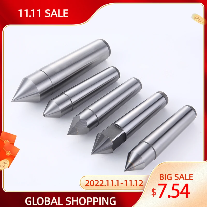 Morse Taper Alloy Machine Tool Sólido Morto Centro Grind Meio Centro Feminino Centro Fixo Mt1 Mt2 Mt3