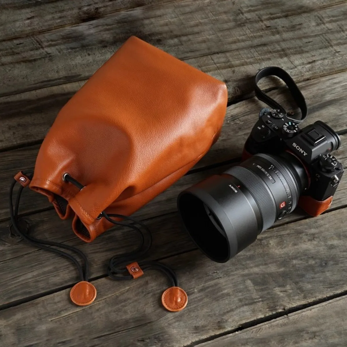 

Genuine Real Leather Cover Soft Liner Bag Cowhide Pouch Portable Camera Bag Suitable for Canon R62 Nikon Z7II Sony A7R5 M4 M3