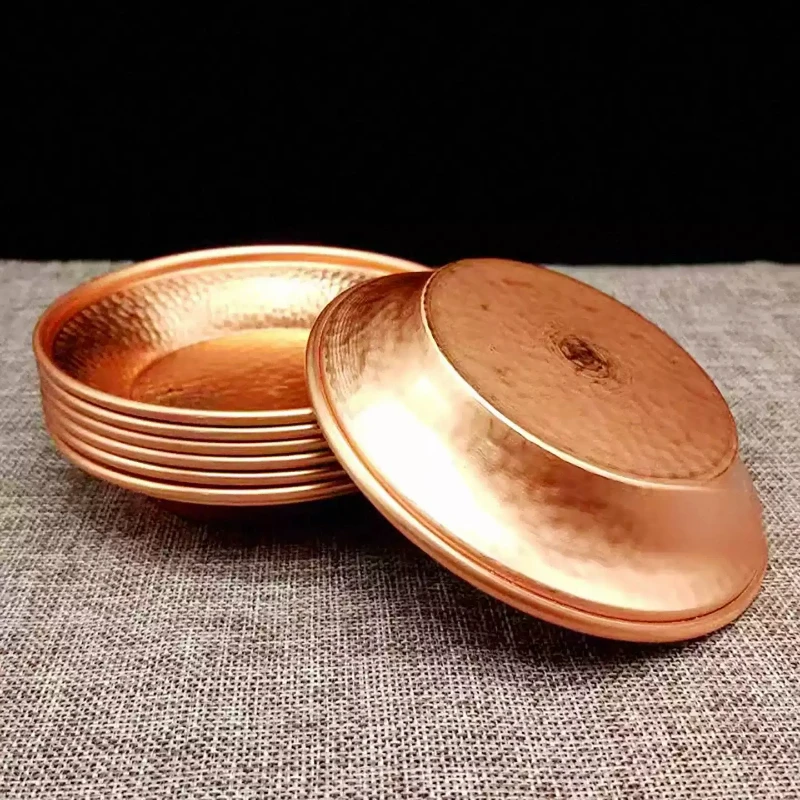 Household Tibetan Water Tray Decor Urlis 1Pc Purple Copper Holy Offering Bowl Indian Copper Water Supply Bowl for Decoration