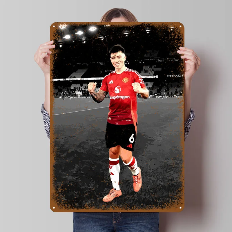 Lisandro Martinez Tinplate Signs Sport Poster Home Decorations Custom Metal Sign for Wall Art Decoration Living Room Decorations