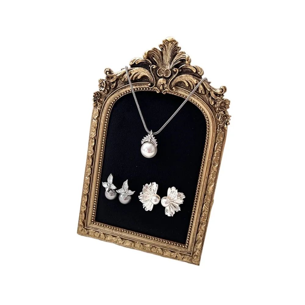 

Flower pattern Photo Frame Necklace Stand Vertical Handmade Jewelry Display Bust Model Anti-slip Space Saving