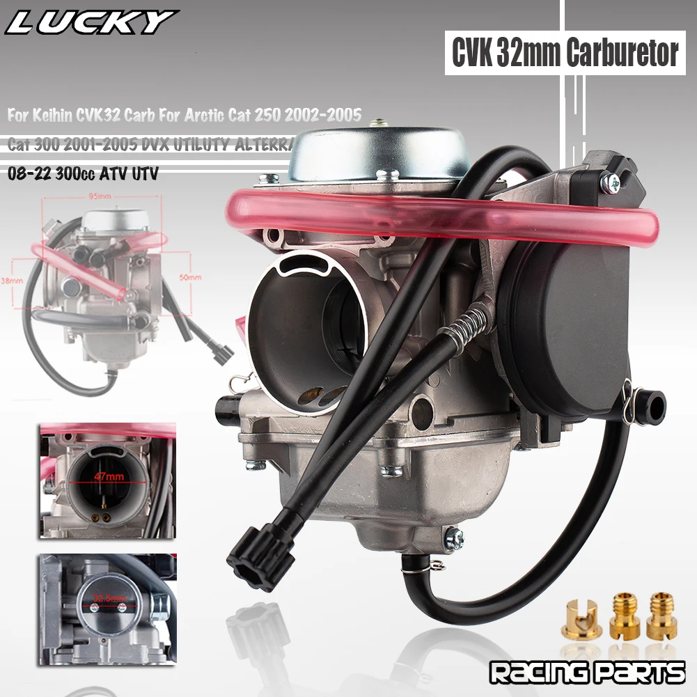 CVK 32mm Motorcycle Carburetor For Keihin CVK32 Carb  For Arctic Cat 250 2002-2005 300 2001-2005 2X4 4X4 DVX ATV Quad Pit Bike