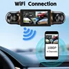 트리플 렌즈 대시 캠 1080P 풀 HD 자동차 DVR, WiFi APP 제어 G-센서 자동차 카메라 레코더, 옵션 GPS 주차 모니터링 야간 2