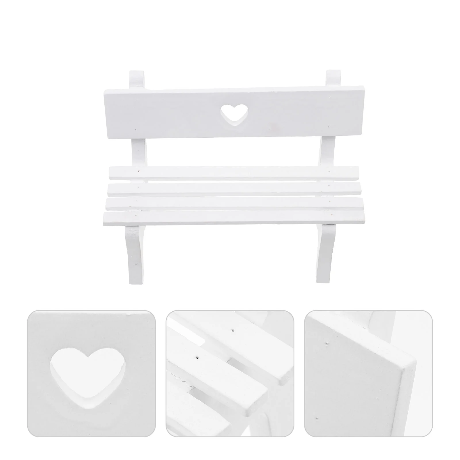 Chairs Ornaments Small House Tool Wooden Decoration Decorations Accessories Play White Mini Miniature Bench Office