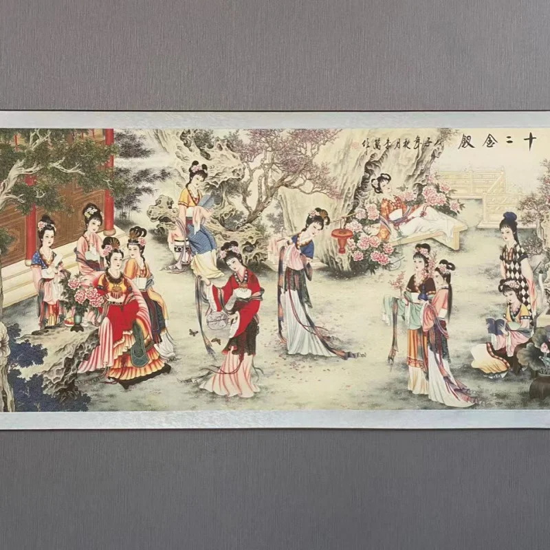 《Jinling Twelve Hairpin》Portrait of a Lady Traditional Chinese Painting Figure Meticulous Painting Imitated Antique Painting Bed