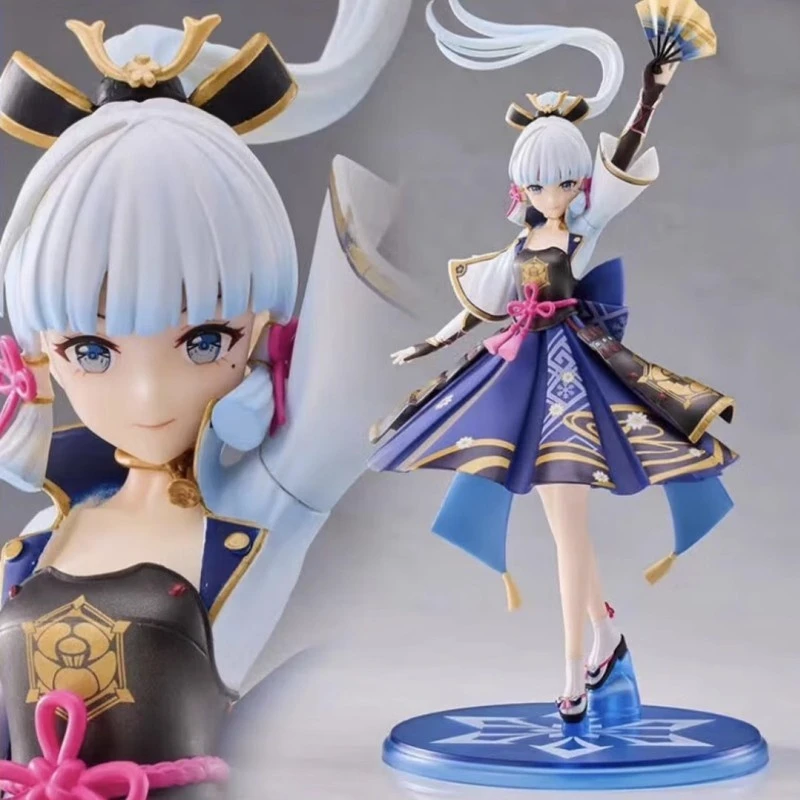 

Gk Kamisato Ayaka Dance Fan Standing Posture Figurine Fashionable Trendy Toy Model Exquisites Desktop Decoration Birthday Gifts