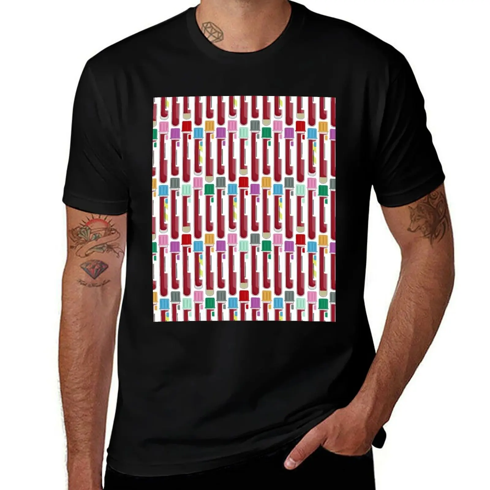 

Phlebotomy Blood Tubes T-Shirt essential t shirt street wear funny gifts summer 2025 Short sleeve tee men