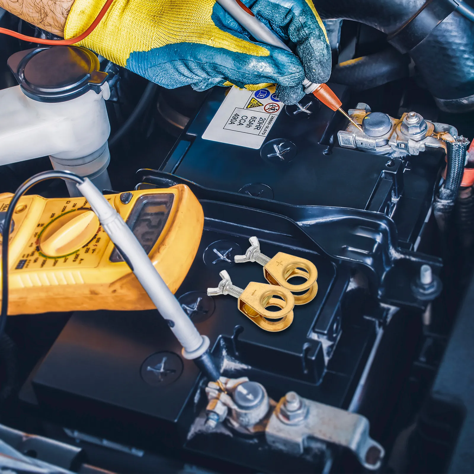 

1Pair Connection Clip Copper Terminal Connectors Kit Car Truck Motorcycle Cable Connector Clamp