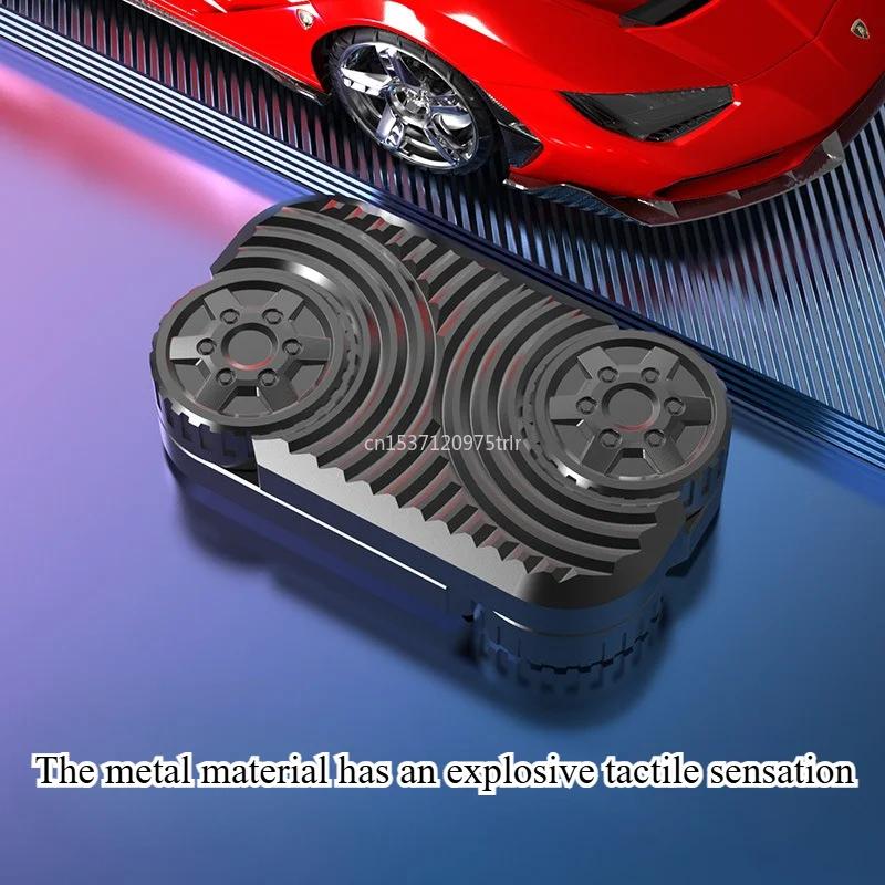 Rueda EDC Push Slider Tarjeta de póker Metal dedo Gyro escritorio Fidget juguetes TDAH alivio de la ansiedad juegos de descompresión para adultos regalos