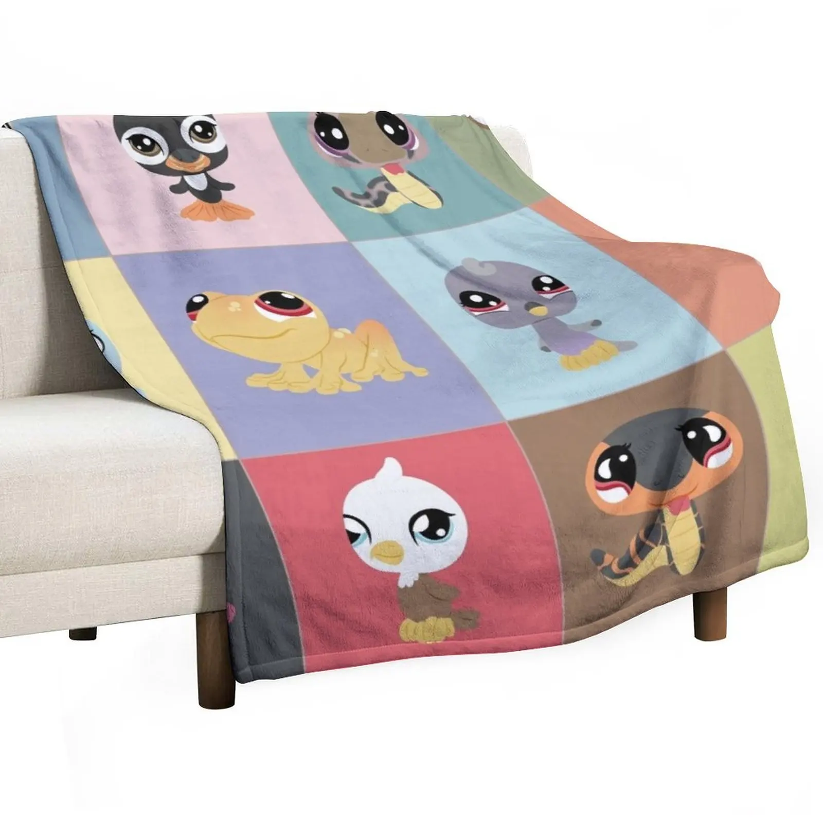LPS Animals Volume Three Throw Blanket decorative heavy to sleep Blankets For Sofas Cute Plaid warm winter for babies Blankets