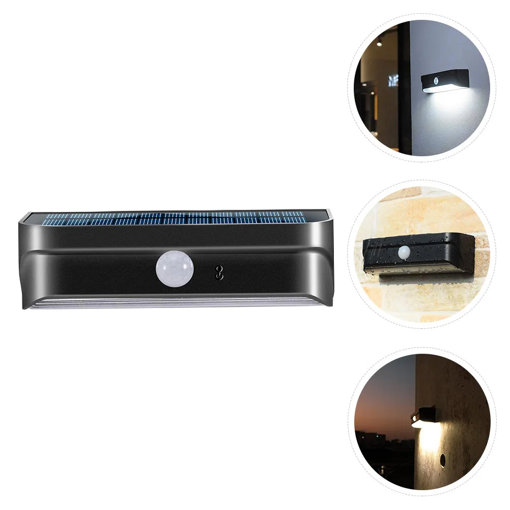 

1Pcs Solar Wall Lamp Outdoor LED Light with Motion Sensor Auto Charging IP65 Rated Weatherproof for Fence Wall Patio Path