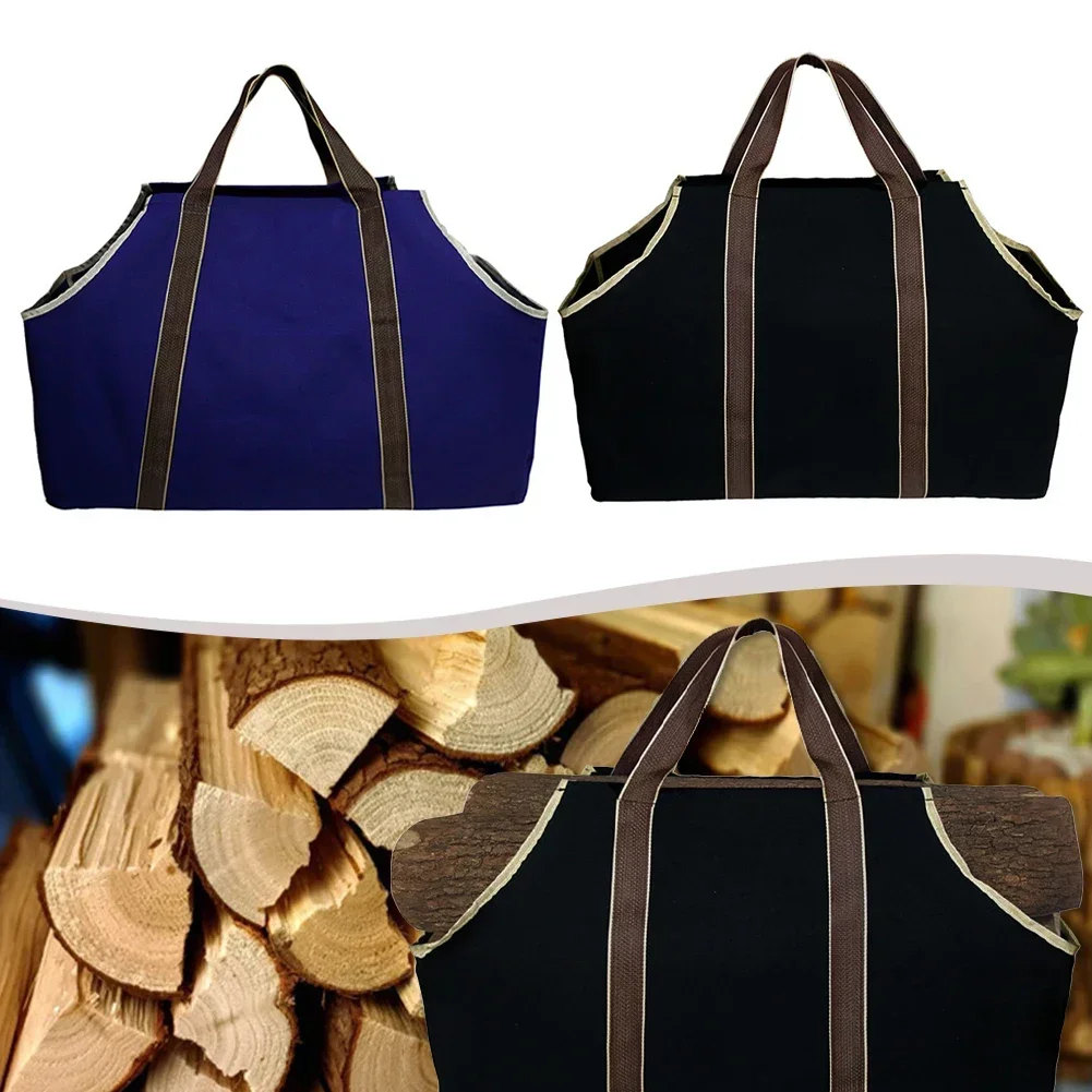 

Large Firewood Bag Waterproof Wood Transport Ample Storage Space Gardening Storage Solution Heavy Duty Handles