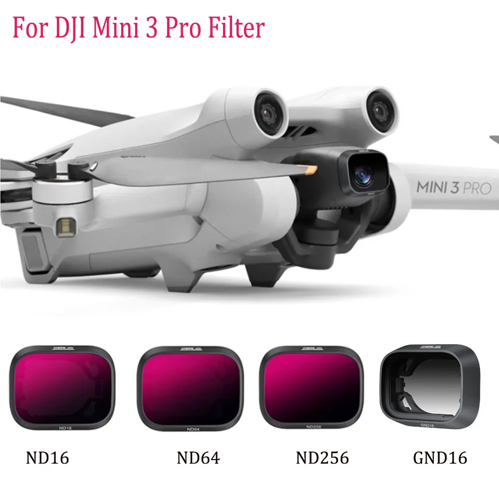 

Набор фильтров DJI Mini 3 Pro ND16 ND64 ND256 ND фильтр Профессиональный градиентный фильтр GND16 Дрон камера Фильтры объектива аксессуары