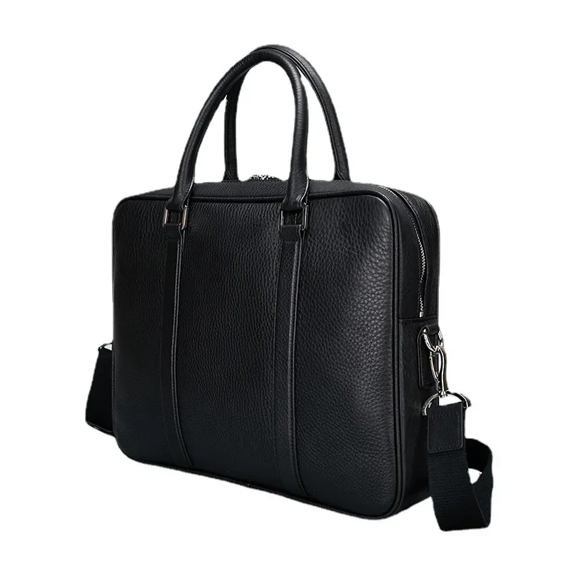 Luxury Men Briefcases High-end Genuine Leather Business Handbags Tote Shoulder Crossbody Bag Bolsa Office Messenger Bag