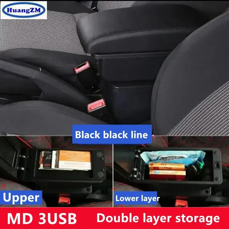 For Leapmotor t03 Armrest box Leapmotor t03 Car Armrest Central storage box Interna Retrofit USB Charging Car Accessories