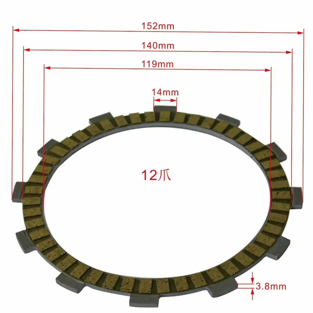 9pc Motorcycle Engine Friction Clutch Plates kit for Honda CB1000 94-95 CBR1000F Hurricane 87-96 CB1000R CB1000RA 09-12 CB 1000