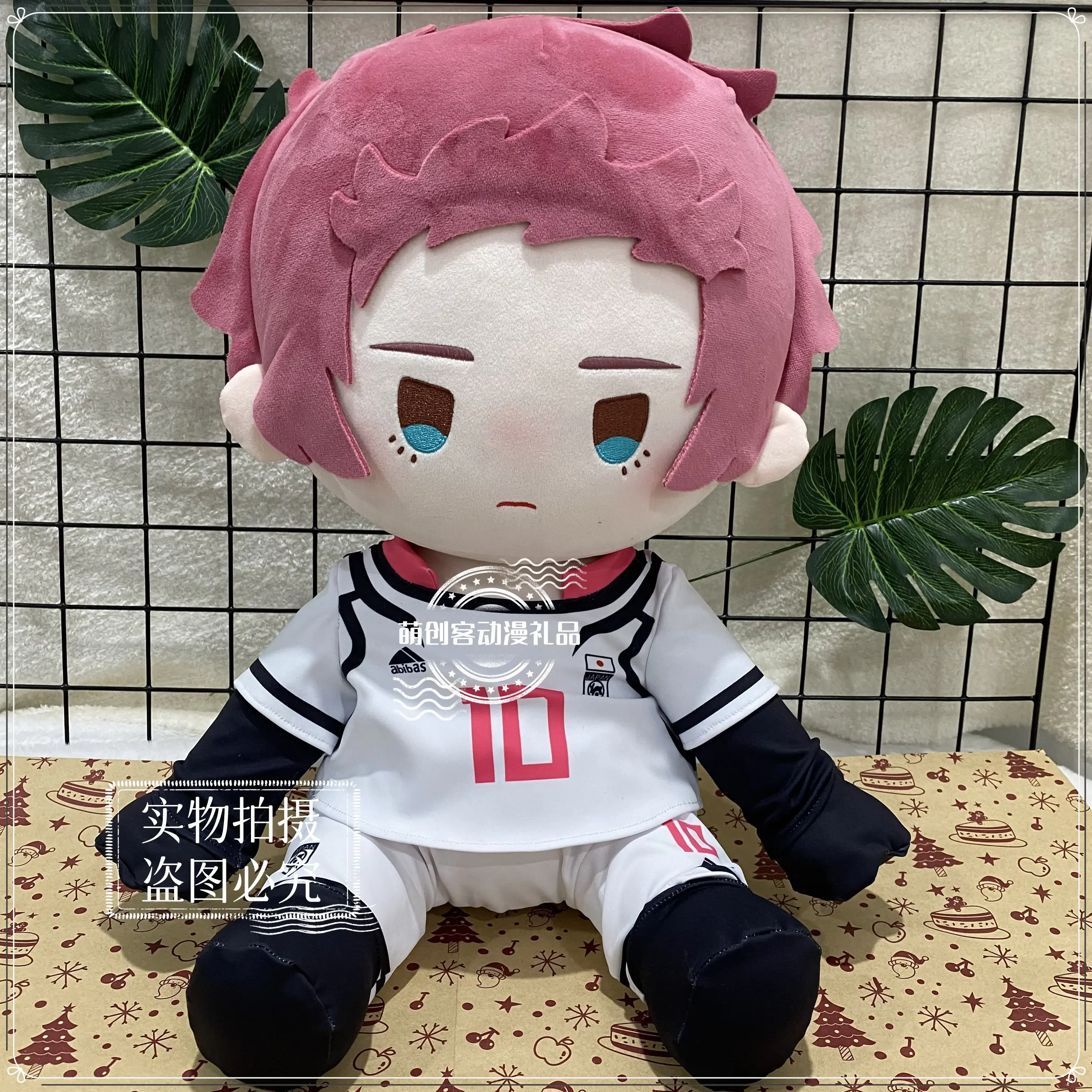 Anime BLUE LOCK Itoshi Sae Cosplay Soft Sitting Posture Plush Doll Body Change Clothes 40CM Pillow Stuffed Toy Adorable Gift