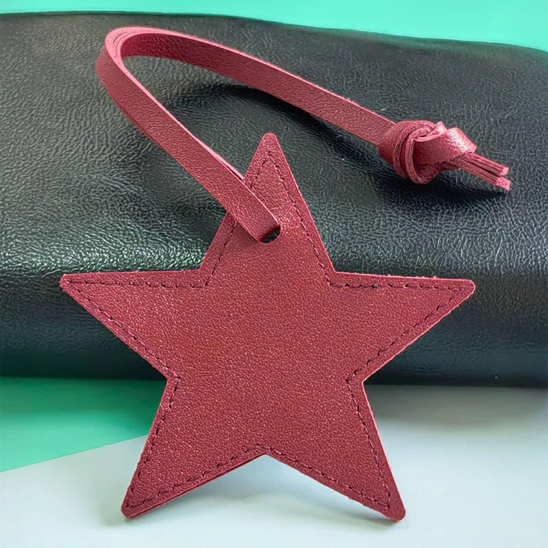 8 cm PU-Leder-Patch, fünfzackiger Stern, Schlüsselanhänger, Stern-Dekoration zum Verschönern von Taschen, Kleidung, Schlüsselband – Detail 11