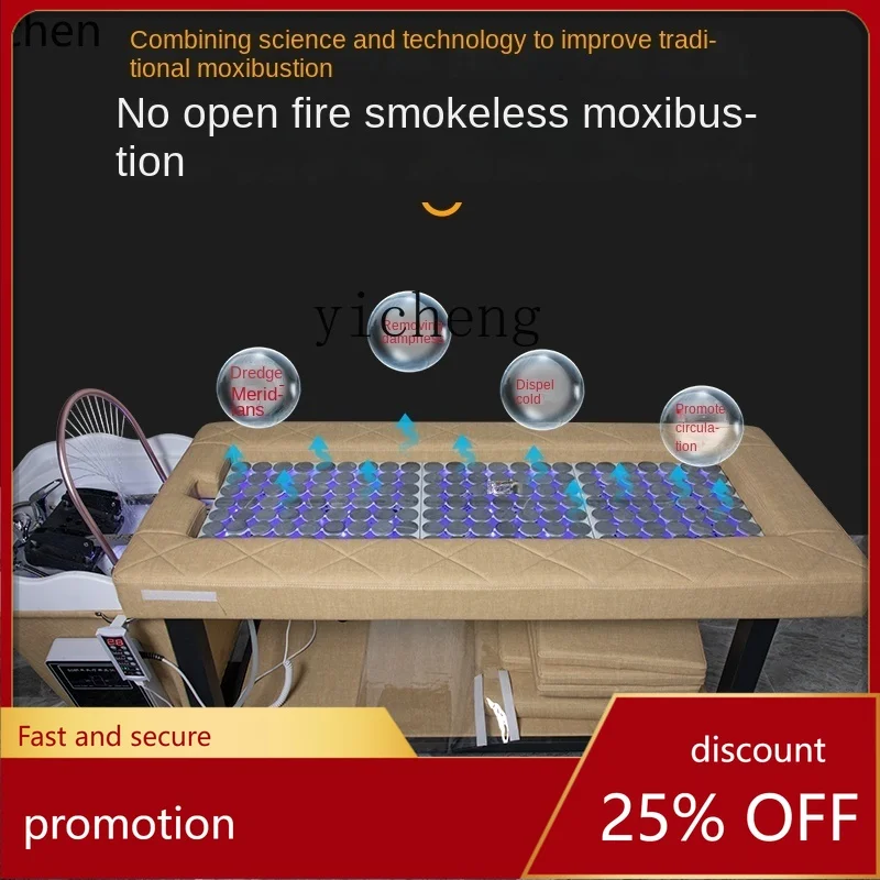 YFY  Shop Moxibustion Head Treatment Bed Shampoo Chair Barber Shop Water Circulation Traditional Chinese Medicine Special