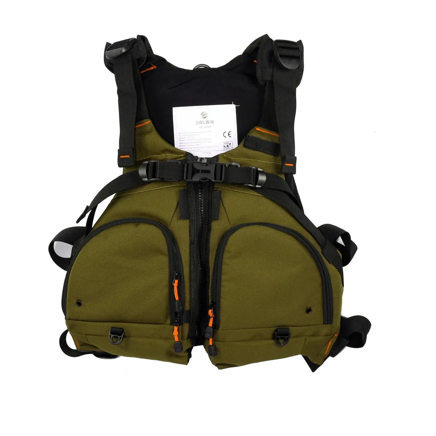 

Professional Fishing Vest Kayak Life Jacket Lightweight Adjustable Fishing Vest with Whistle Mesh Breathable Multiple pockets
