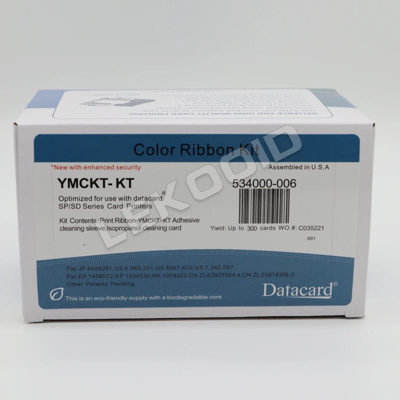 Datacard 534000-006 YMCKT-KT Color Ribbon 300 Prints for Datacard SP & SD Series Card Printers