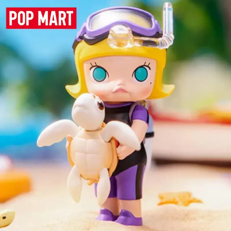 

POP MART Molly My Childhood Series Blind Box Mystery Box Kawaii Ornaments Figurines Home Decor Desktop Model Dolls Gilrs Gift