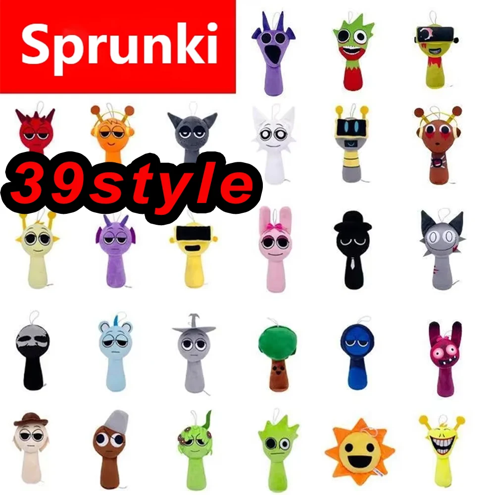 39style Sprunki Plush Toys Sprunki Incredibox Plush Doll Sprunki Game Pillow Kids Birthday Gifts Stuffed Dolls Christmas Gift