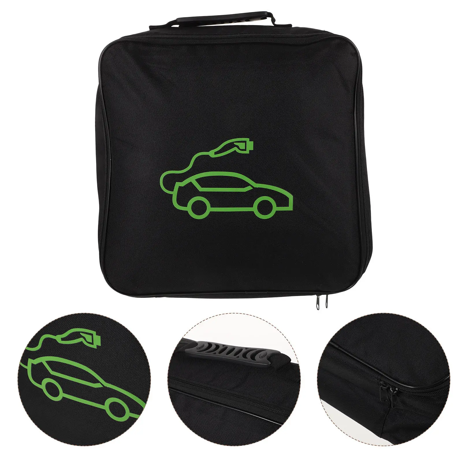 

Ev Charging Cable Organizer Bag Oxford Cloth Heavy Duty Large Capacity Storage Bag for Electric Car Charger Adapters and Cables
