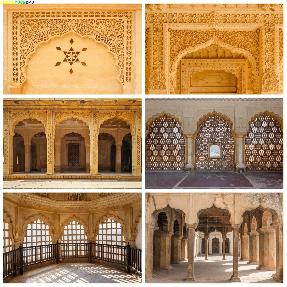 Vintage Medieval Palace Photography Backdrop Moroccan Mosque Temple Architecture Arabic Cultural Religious Travel Background