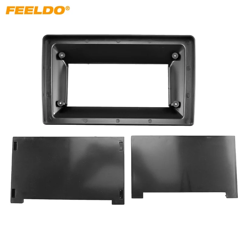 

FEELDO Car Stereo 1Din T10 9 Inch 1Din To 10.1 Inch Big Screen Fascia Frame Adapter For Audio Dash Fitting Panel Frame Kit
