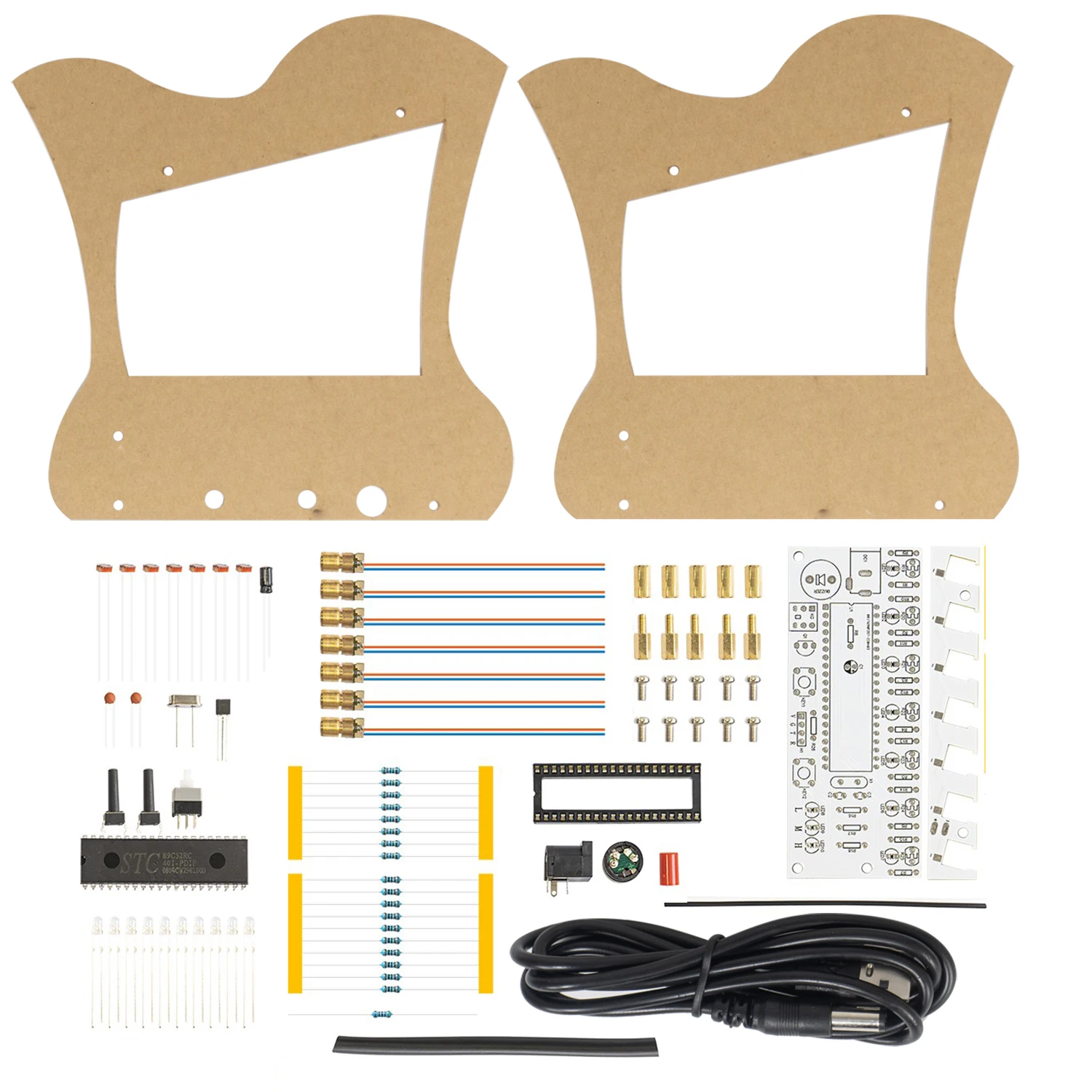 Imagem -06 - Kit Harpa Laser Eletrônico com Microcontrolador Kit Faça Você Mesmo Fabricação Eletrônica Sucata Projeto de Solda 51