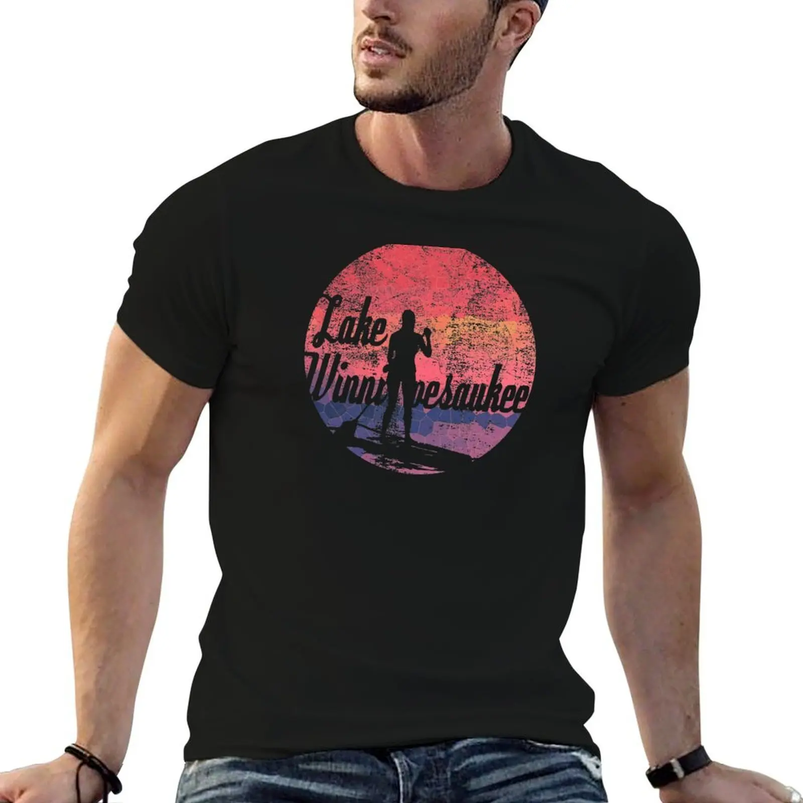 

Lake Winnipesaukee Paddleboard T-Shirt printed t shirts for man cotton t shirts man 100% t shirts cotton 100% T-Shirt
