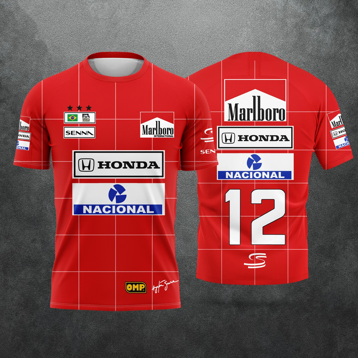 Новинка 2025 года, ретро памятная футболка с изображением Ayrton Senna Honda World Champion, красная мужская и женская летняя спортивная футболка с коротким рукавом