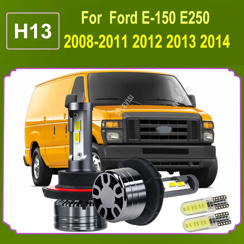 

9008/H13 LED Headlight Bulb - Built-in Driver, 180W 18000LM 1:1 Original Size For Ford E-150 E-250 2008 2009 2010 2011 2012-2014