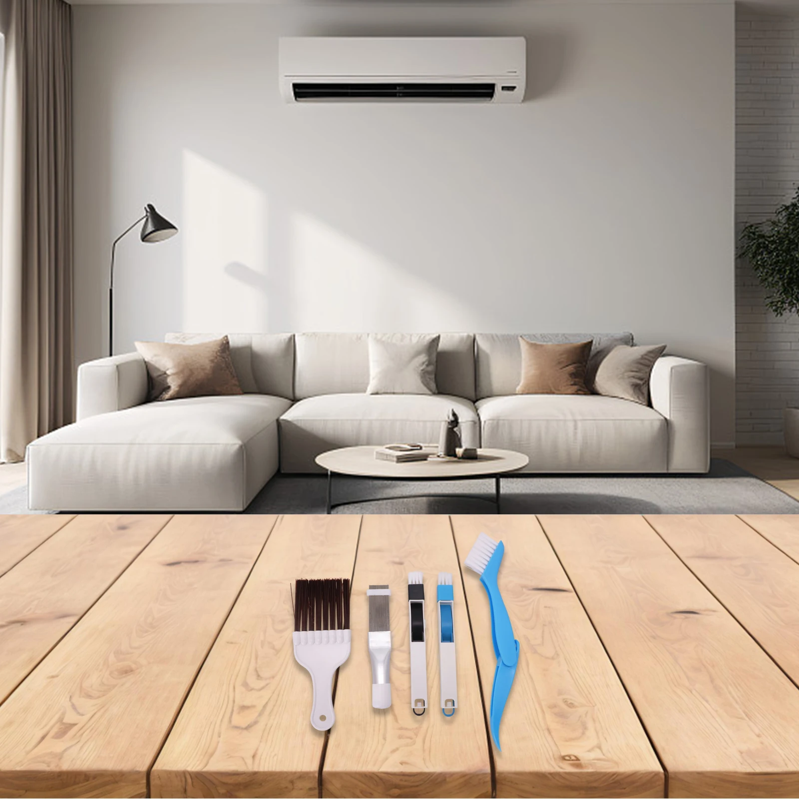 فرشاة إزالة الغبار، فرشاة مكيف الهواء، إزالة الغبار الفعالة، التعامل المرن كما هو موضح لتنظيف الأجهزة المنزلية