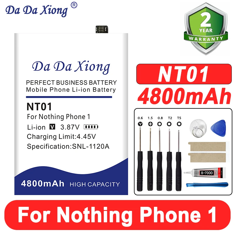 DaDaXiong 100% New Battery 4800mAh NT01 For Nothing phone NT01 Nothing phone 1 one Batteries Batteries