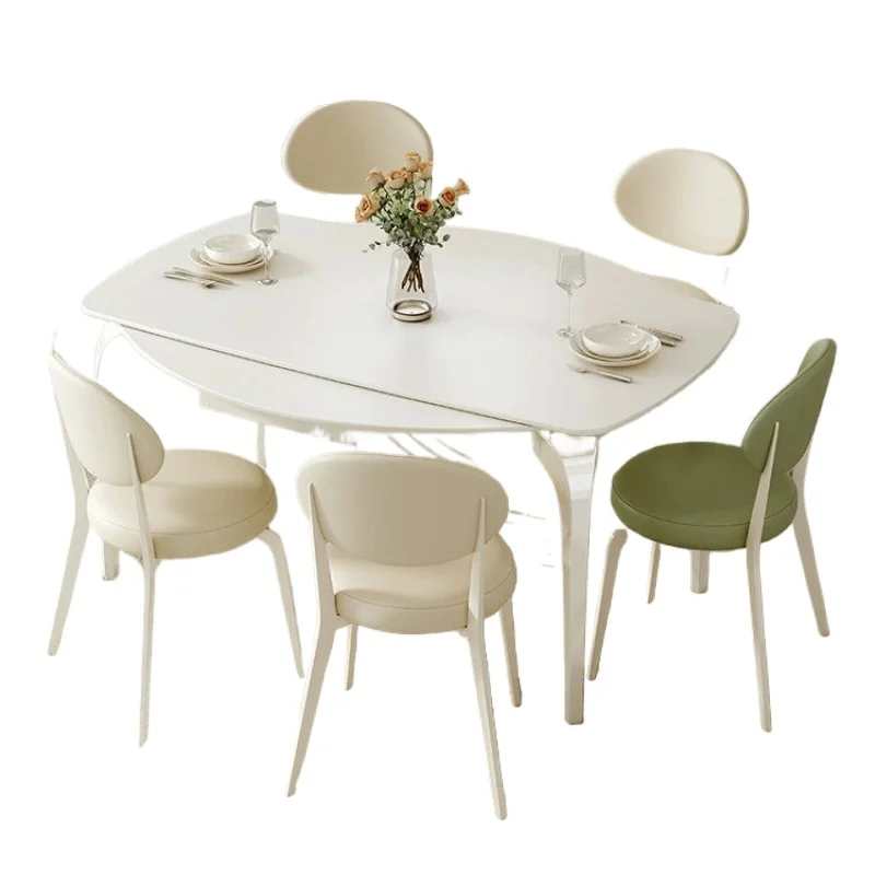

Dining table household small apartment rectangular retractable
