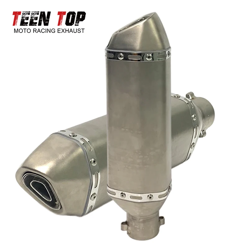 

Universal Motorcycle Exhaust Muffler 370mm Titanium Exhaust Silencer 51mm Escape Moto For Yamaha Nmax125 Nmax155 R3 MT03 NVX125