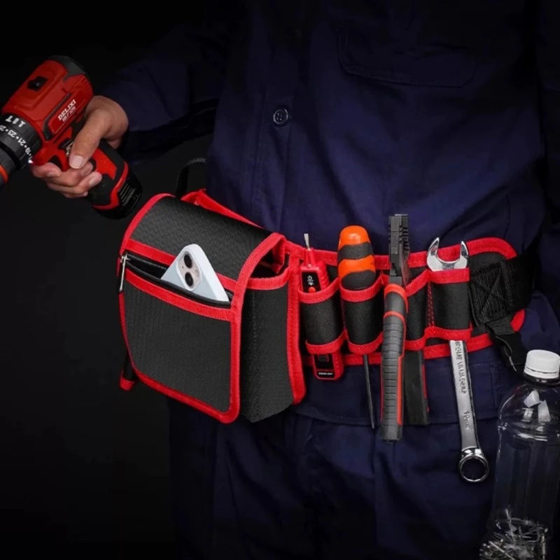 Electrician Tool Pouches Tool Belt Pouches Multiple Pockets Tool Organizers Attachment Pouches for Technician Dropship